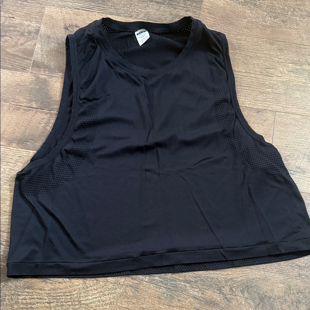 PINK Victoria's Secret Black Muscle Tee